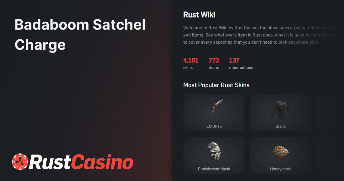 BadaBoom Satchel Charge Rust Wiki