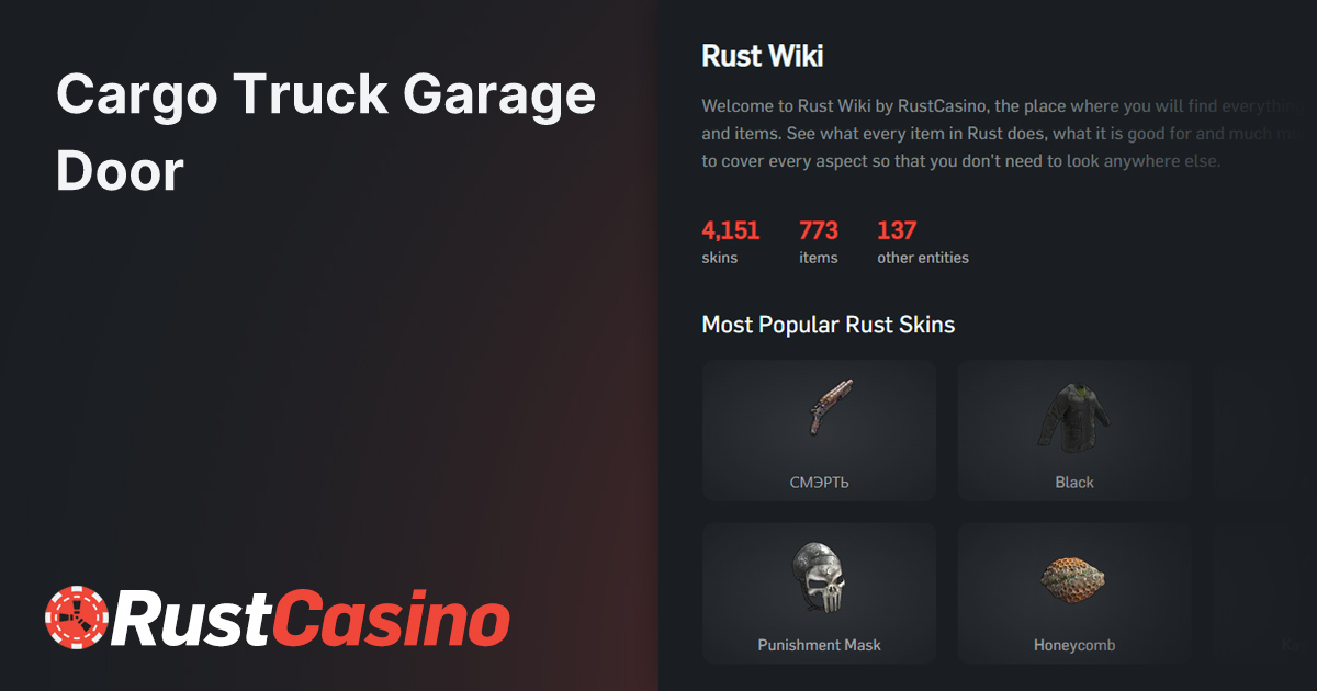 Cargo Truck Garage Door - Rust Skin Price & Details