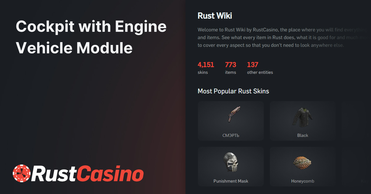 Cockpit With Engine Vehicle Module - Rust Wiki