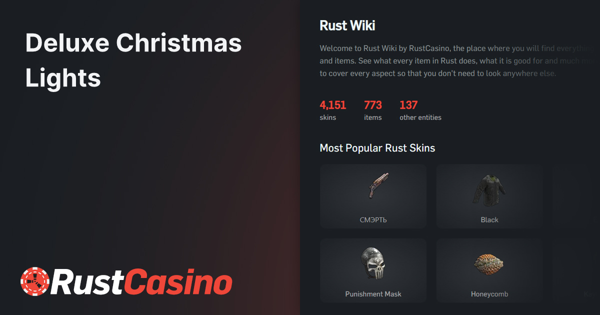 Deluxe Christmas Lights Skins, Crafting & More