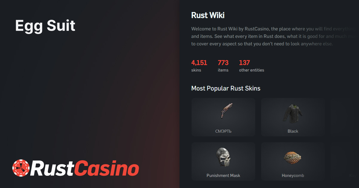 Egg Suit Skins, Crafting & More