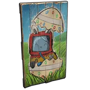 Funny Bunny Wood Door