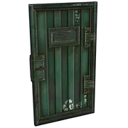 Green Armored Container Door