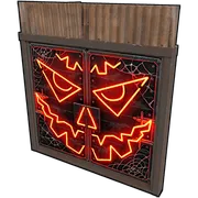 Neon Pumpkin Metal Double Door