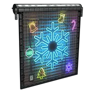 Neon Snowflake Garage Door