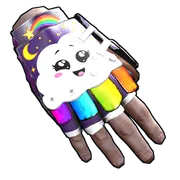 Rainbow Pony Roadsign Gloves