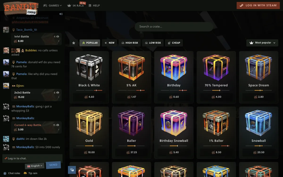Bandit Camp homepage
