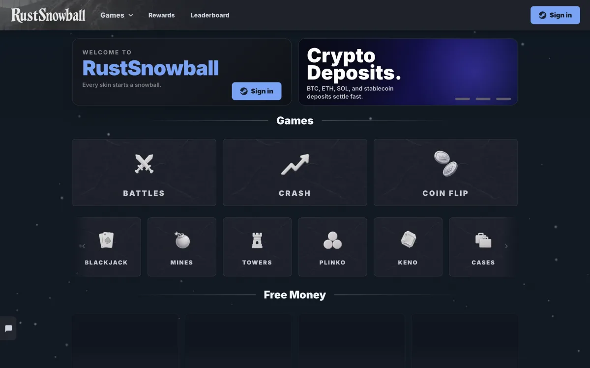 RustSnowball homepage