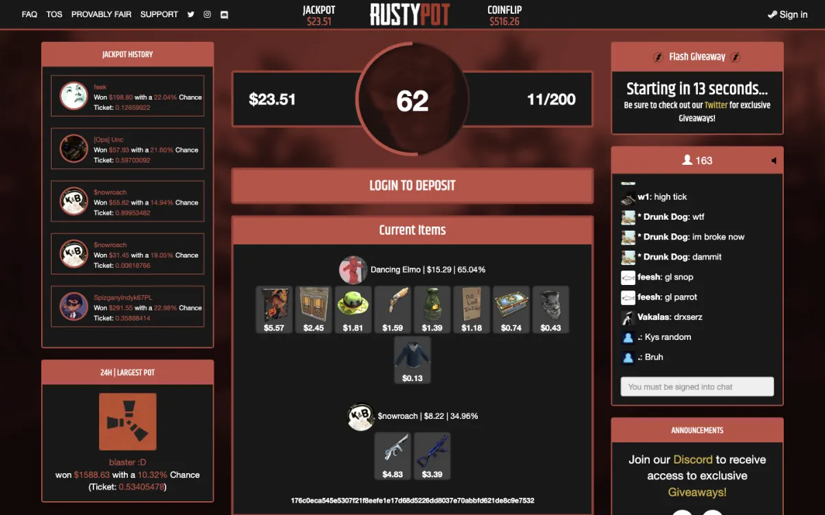RustyPot homepage