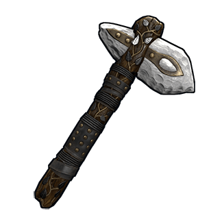 Silver Leaf Stone Hatchet